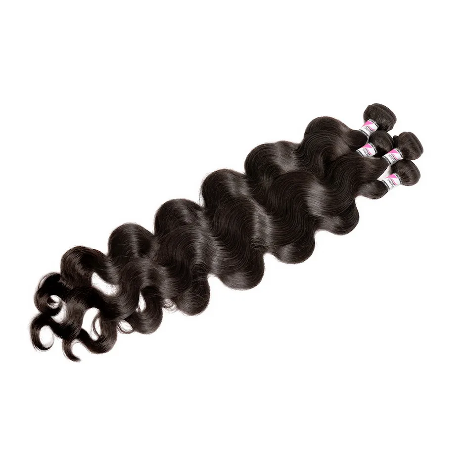 Stema бразильские пучки волос плетение 32 34 36 38 40 дюймов волнистые натуральные неокрашенные волосы пучки наращивание 1 шт Длинные