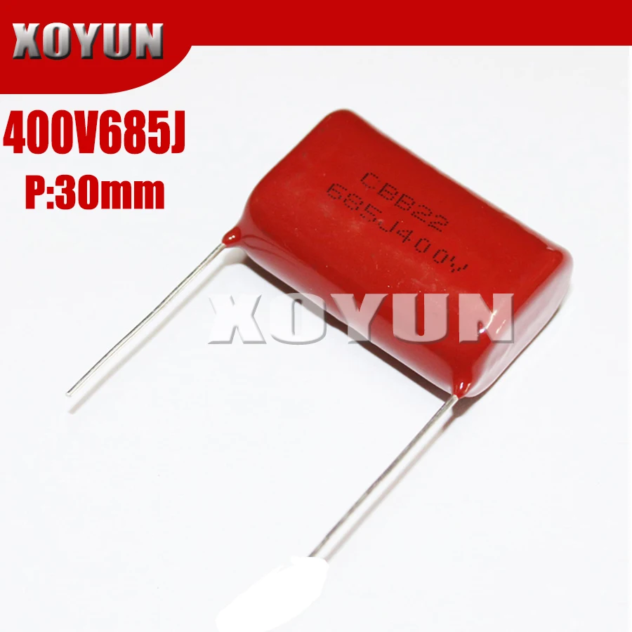5 шт. 400V685J 685J 400 В 6 8 мкФ шаг 30 мм 685J400V CBB полипропиленовый пленочный конденсатор |
