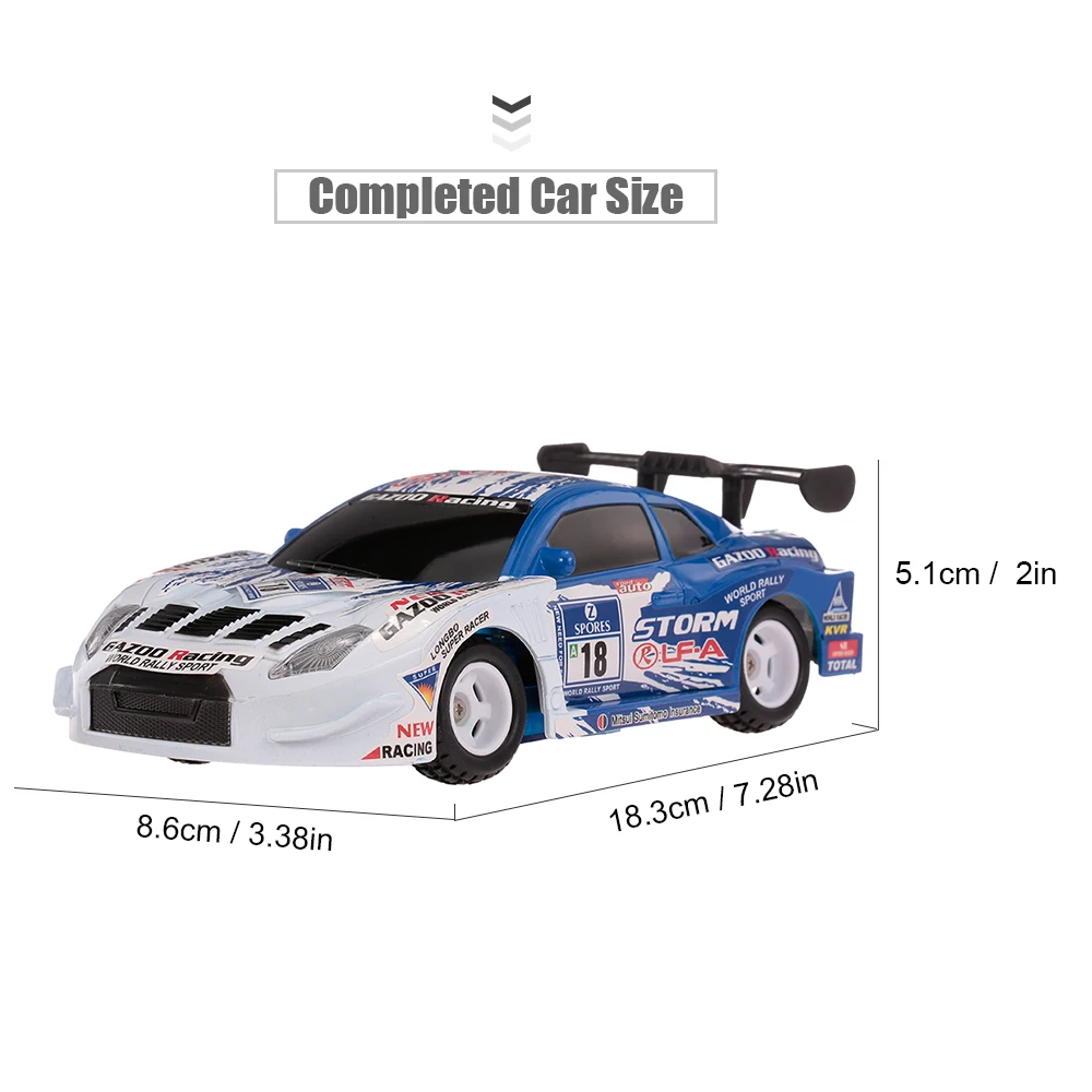 20 км/ч 1:28 RC Автомобиль 2,4G гоночный автомобиль 4WD DIY высокоскоростной автомобиль подарок для детей Подарки для мальчиков