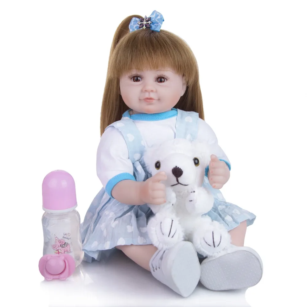 Bebes reborn 43 см Реалистичная кукла младенца Нетоксичная силиконовая детская игрушка