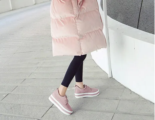 British wind thick bottom platform shoes female spring new wild Korean version of the increase sports student single shoes