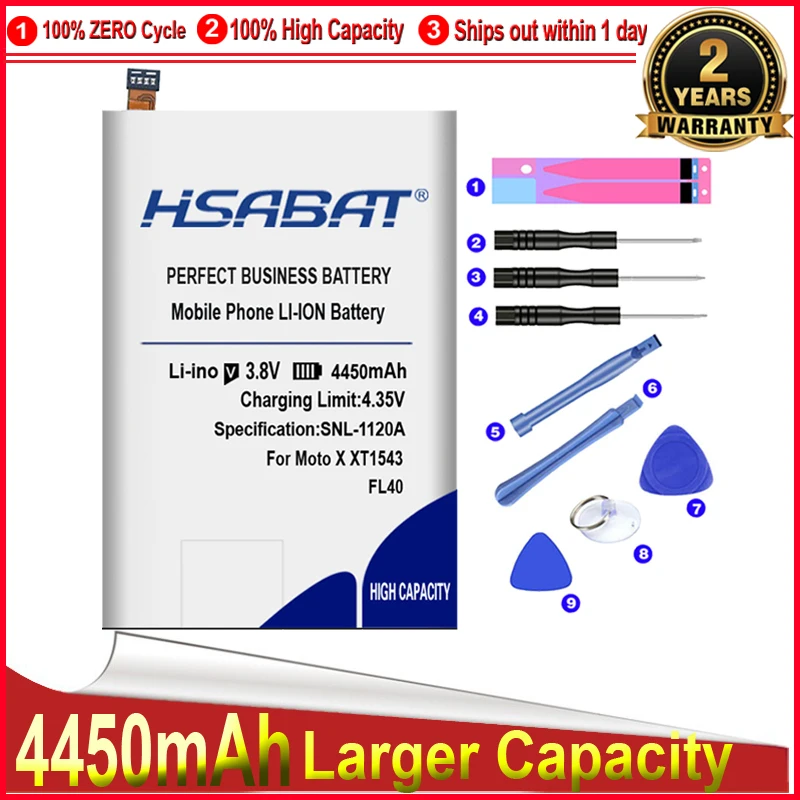 HSABAT 100% новый 4450mAh FL40 Аккумулятор для Motorola Moto X play 3A Dual XT1543 XT1544 XT1560 XT1561 XT1562 XT1563 XT1565