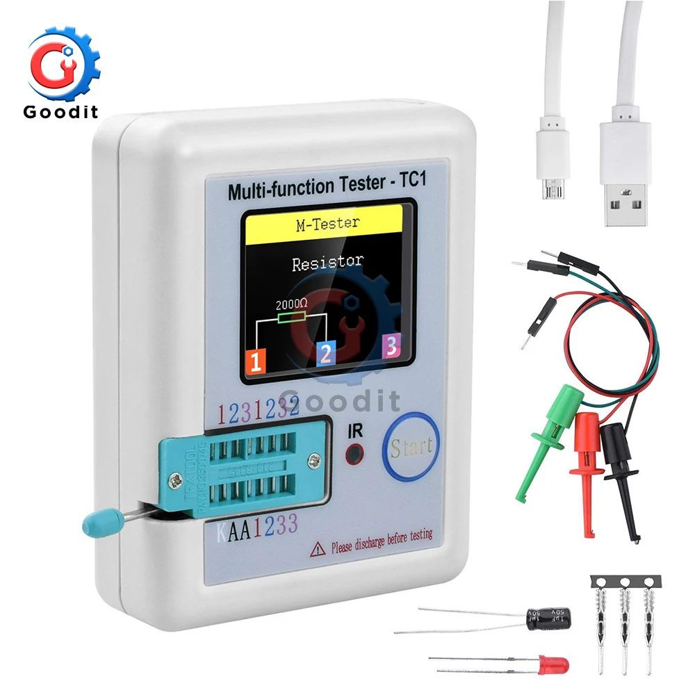 רב תכליתי TFT תאורה אחורית טרנזיסטור Tester LCR-TC1 LCR-T7 TC-T7-H T7 עבור דיודה טריודה קבלים הנגד טרנזיסטור