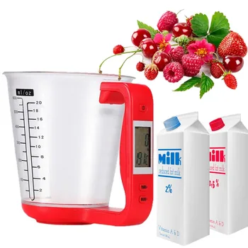 

Measuring Cup Kitchen Scales Digital Beaker Libra Electronic Tool Scale with LCD Display Temperature Measurement Cups 40%off
