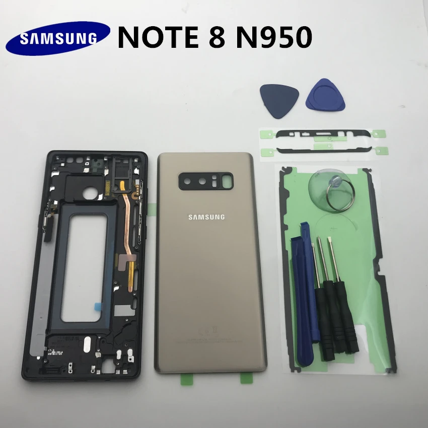 Note8 Original New Replacement Parts For Samsung Galaxy Note 8 N950 N950f Housing Set Carcase Case Accessories Tools Mobile Phone Housings Frames Aliexpress