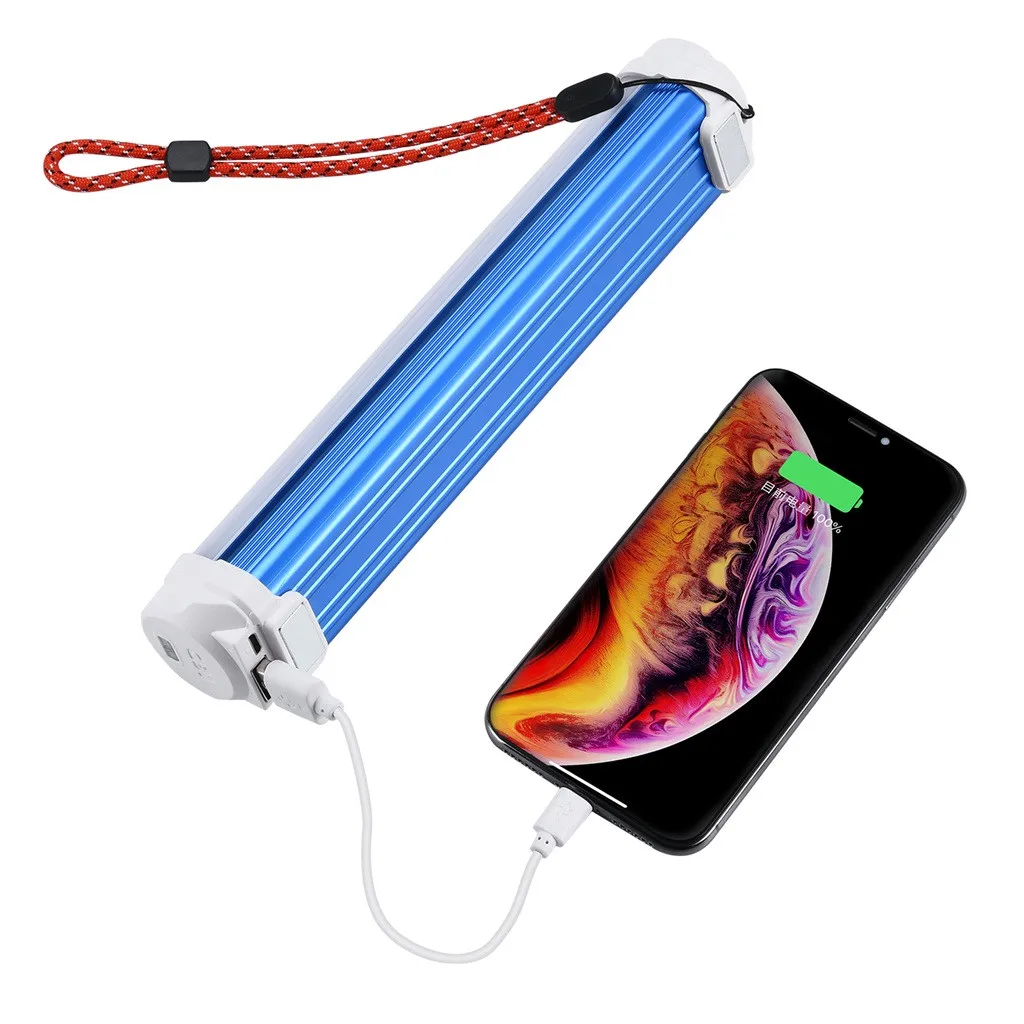 Camping LED Light USB Rechargeable For Camping Hiking Phone Emergency Charging Rechargeable Outdoor Lantern Flashlight 9.6