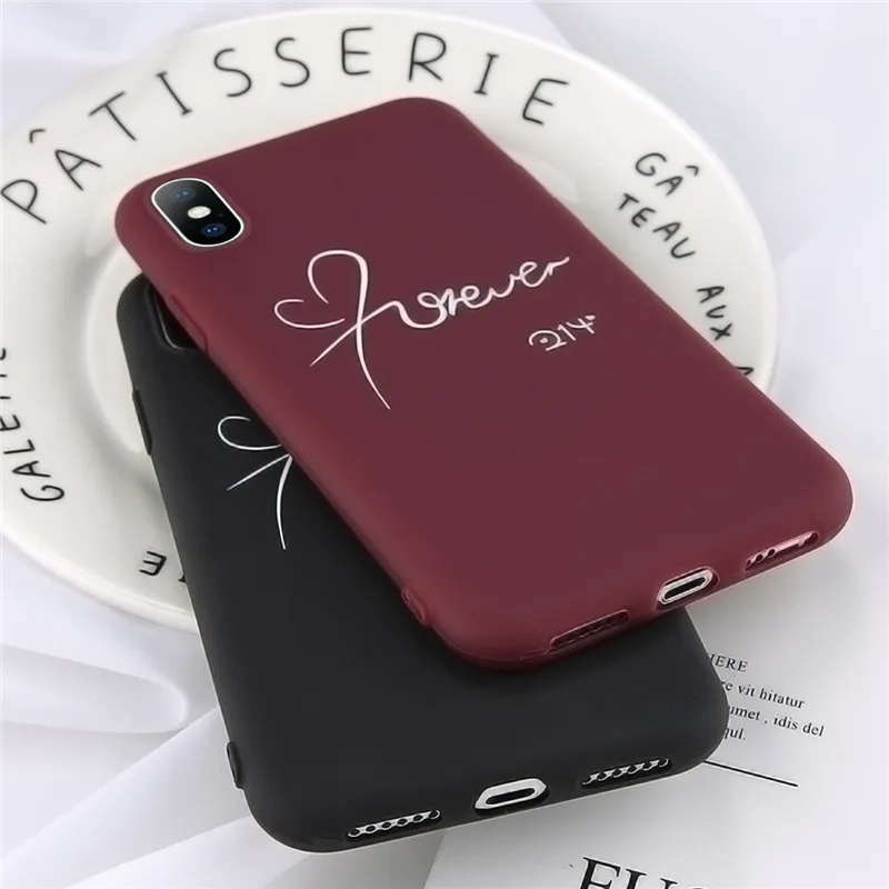 Чехол iPSWOO с сердечками для телефона iPhone 11 Pro Max X XS XR Xs мягкие чехлы из ТПУ надписью