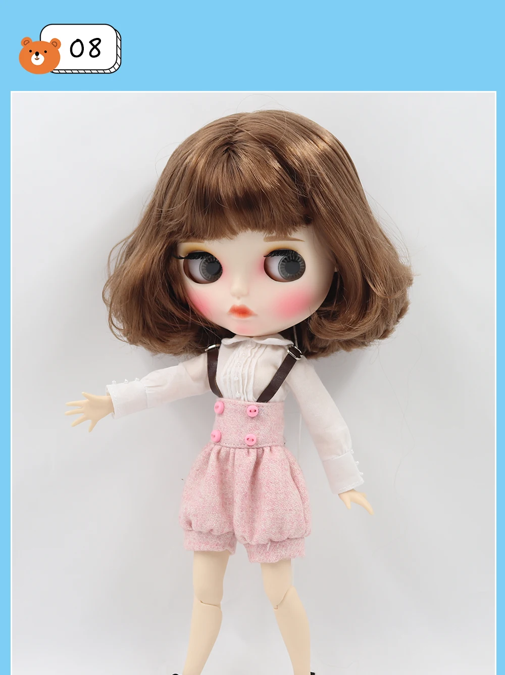 Premiwm Custom Neo Blythe Dol gyda Dillad Llawn 27 Opsiynau Combo 15