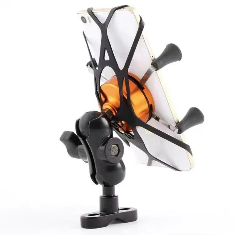Adjustable Cell Phone Holder Motorcycle Rear View Mirror Handlebar Mount Stand Support For Smart Mobile Phone Moto Holder