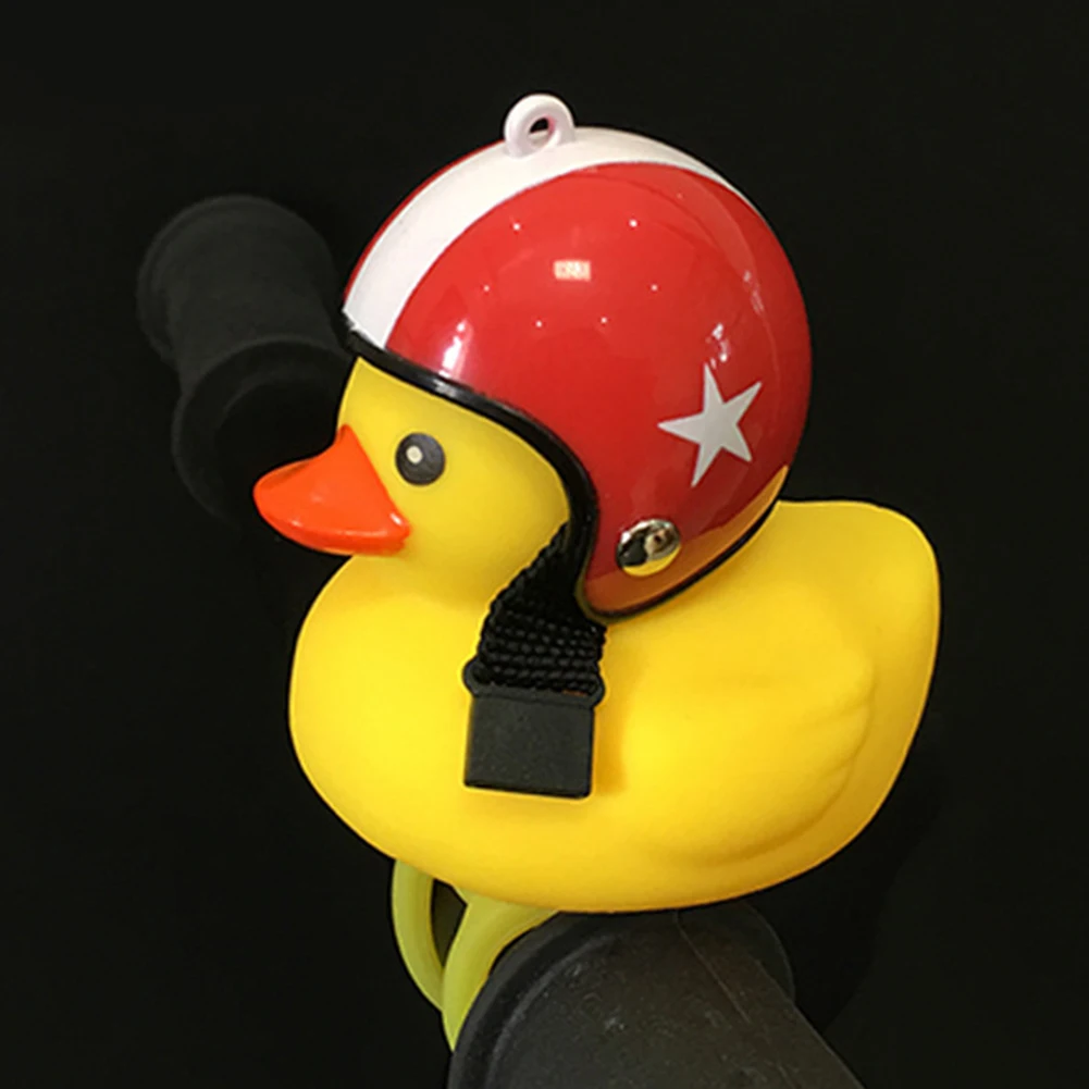 Flash Deal Cartoon Duck Bicycle Head Light Silicone Elastic Scream Squeeze Bicycle Bell Head Light For Safety at Night Cycling Accessories 11