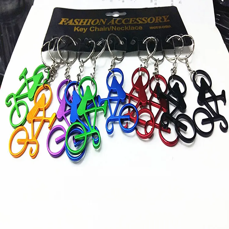 120pcs-mixed-Colors-Bicycle-Key-chains-Bike-Key-Rings-Bottle-Wine-Beer-Opener-Bar-Tool-Metal