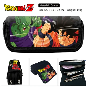 

Anime Dragon Ball Super pencil Bag Dragon Ball Goku Pencil Case Makeup Bag Cosmetic Bags Canvas Zipper Stationery Pouch