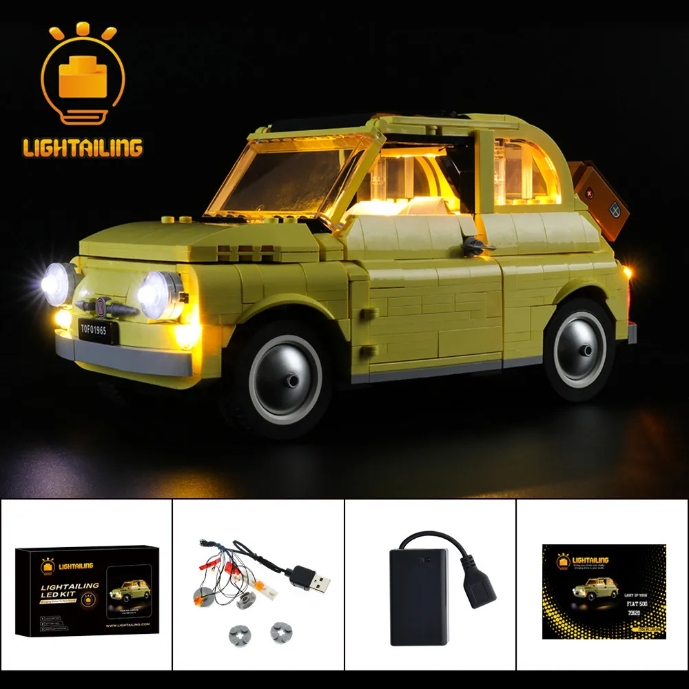 

LIGHTAILING LED Light Kit For 10271 Creator Expert Series Fiat 500 Car Toys Building Blocks Lighting Set