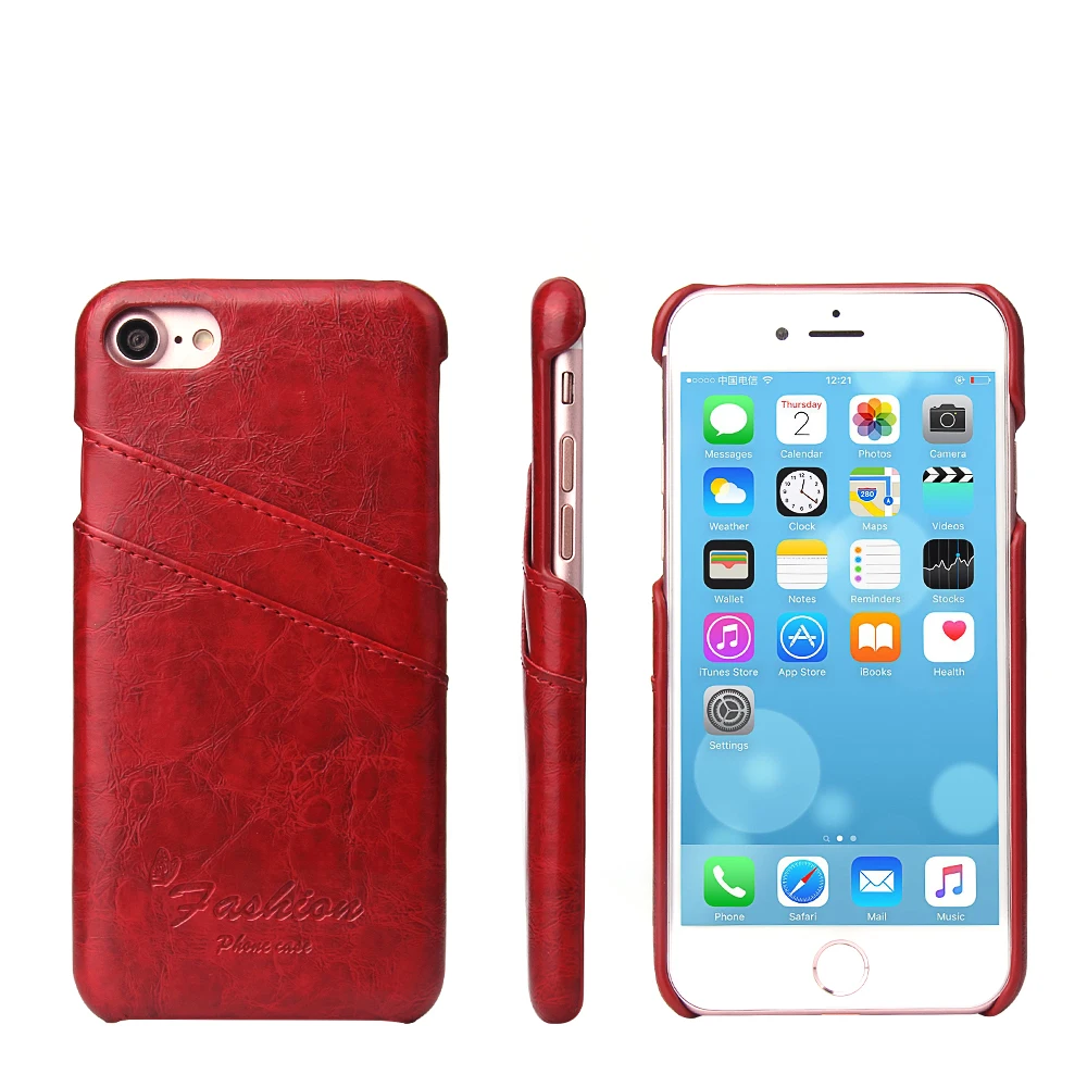Ретро PU кожаный телефон чехол для iPhone 6 6s Plus 7 8 Plus X Xs Max XR слот для карт защитный чехол бизнес