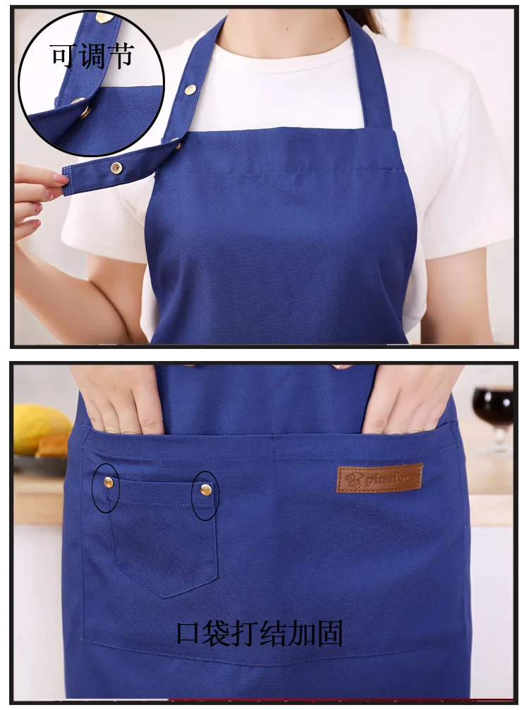 Wholesale Excellent Sail Apron Korean-style Work Clothes Apron Adult Advertisement Work Suspender Strap Household Apron Logo Cus