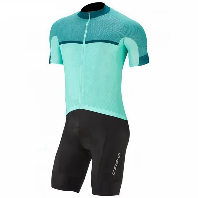 Капо команда короткий рукав качество Ropa Ciclismo Джерси/Летняя дышащая велосипедная одежда/MTB красочные комплекты одежды - Цвет: 21