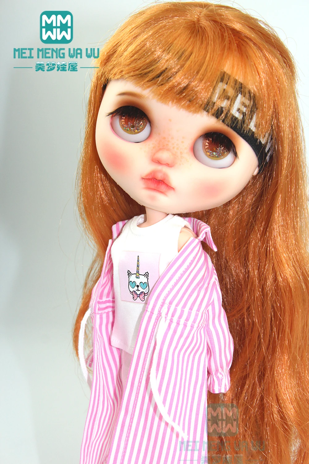 1 шт. одежда Blyth Doll полосатая рубашка, жилет, спортивные штаны для Blyth Azone OB24 OB23 кукла 1/6 аксессуары