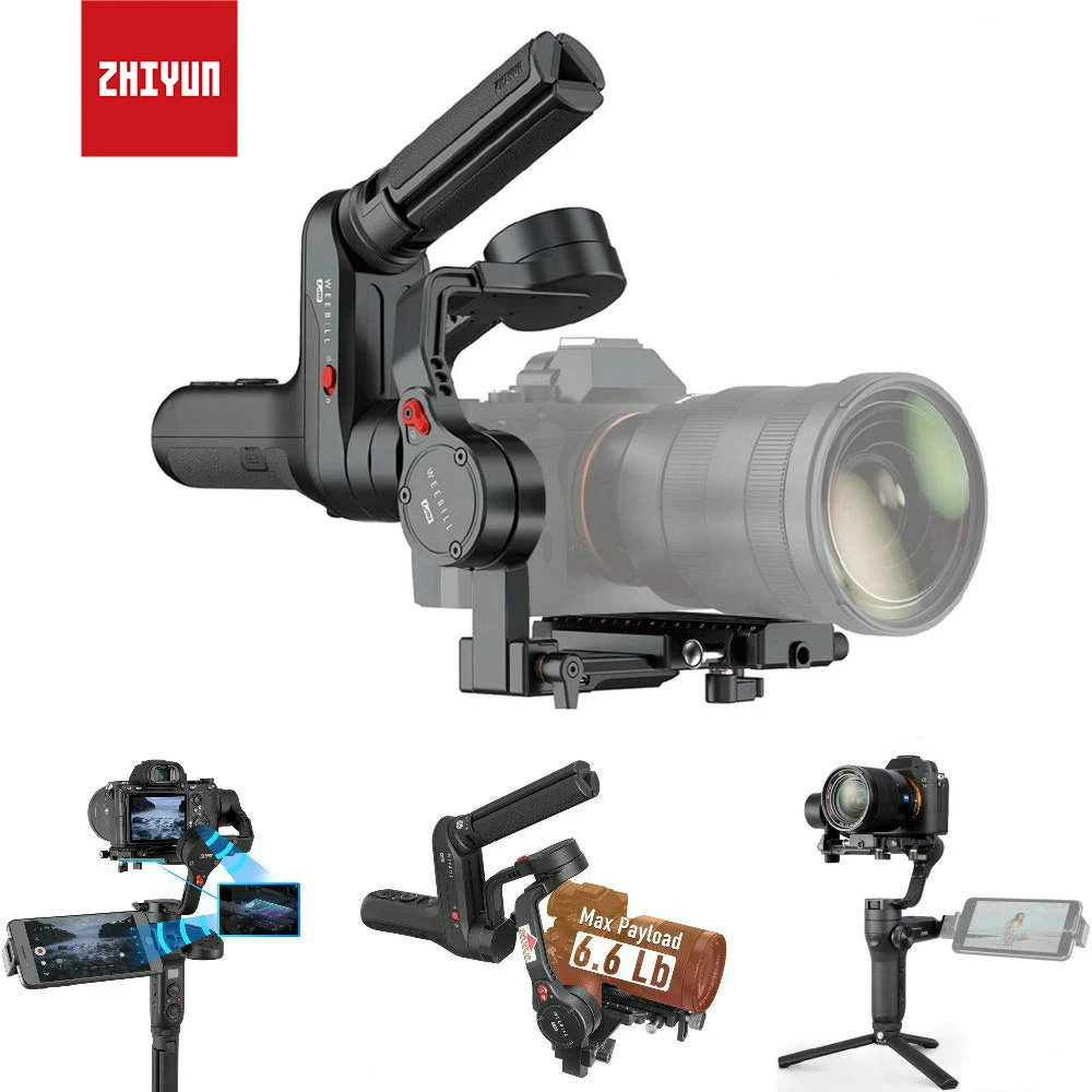 

ZHIYUN Weebill LAB 3-Axis Image Transmission Camera Handheld Gimbal Stabilizer for Mirrorless Cameras Maxload 3Kg with OLED