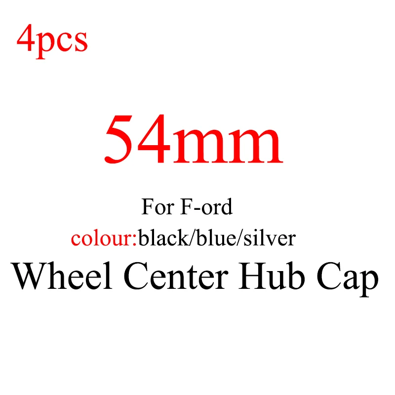 4 Uds 54mm 60mm para tapacubos centrales de coche llanta, cubo cubre emblema insignia para ford Fiesta se fusión Mondeo de La etiqueta engomada