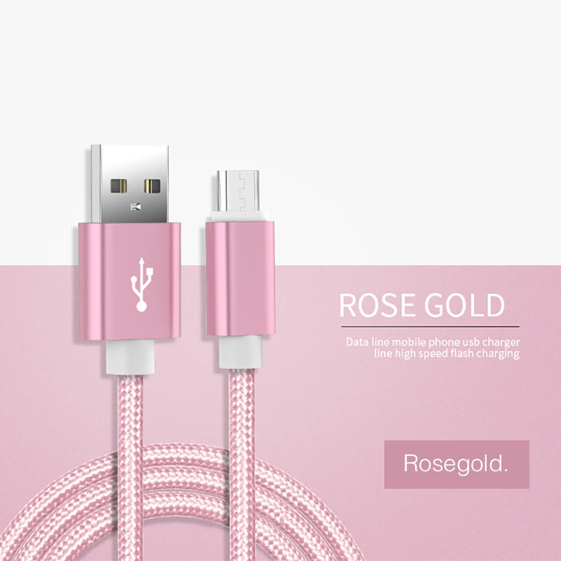 Розовый Нейлон 25 см 1 м 2 м 3 м данных USB зарядное устройство кабель для iPhone 6S 6 s 7 8 плюс Xs Max XR X 10 5S iPad Быстрая зарядка V8 длинный провод шнур - Цвет: Розовый