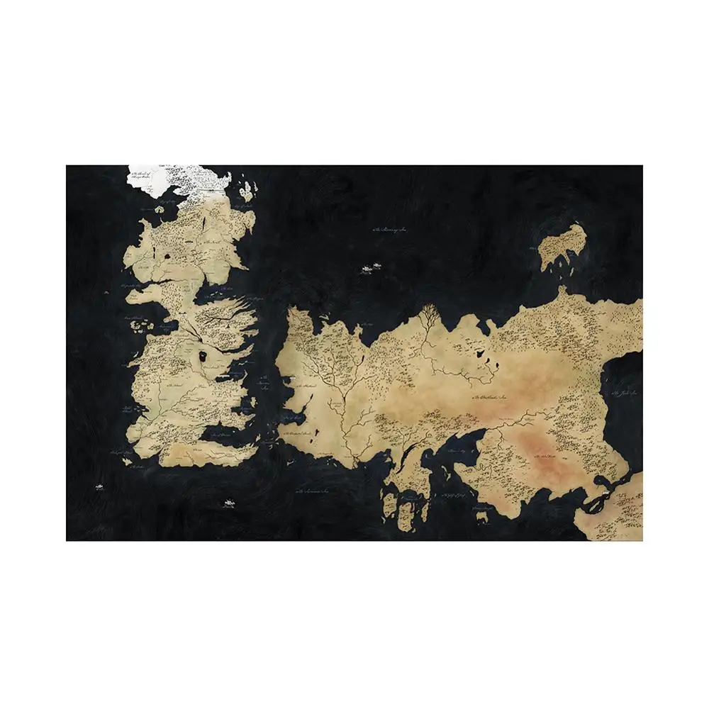 

150x225cm Games Of Thrones World Map Home Internet Cafe Wall Decor Painting Poster Photo Studio Backdrops