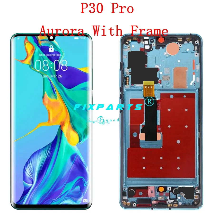 Super AMOLED huawei P30 Дисплей huawei P30 Pro ЖК-дисплей Сенсорный экран для HUAWE P30Pro ЖК-дисплей VOG-L29 VOG-L09 VOG-L04 с рамкой