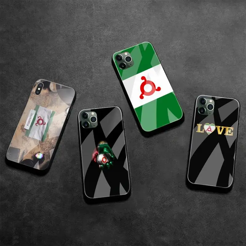 KPUSAGRT Ingushetia National Flag Soft Phone Case Cover Tempered Glass For iPhone 11 Pro XR XS MAX 8 X 7 6S 6 Plus SE 2020 case | Мобильные