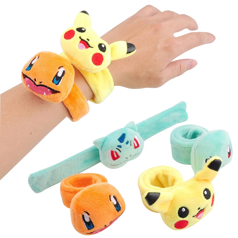 10 см плюшевый браслет Charmander Squirtle Bulbasaur симпатичный погремушка пряжка мягкие
