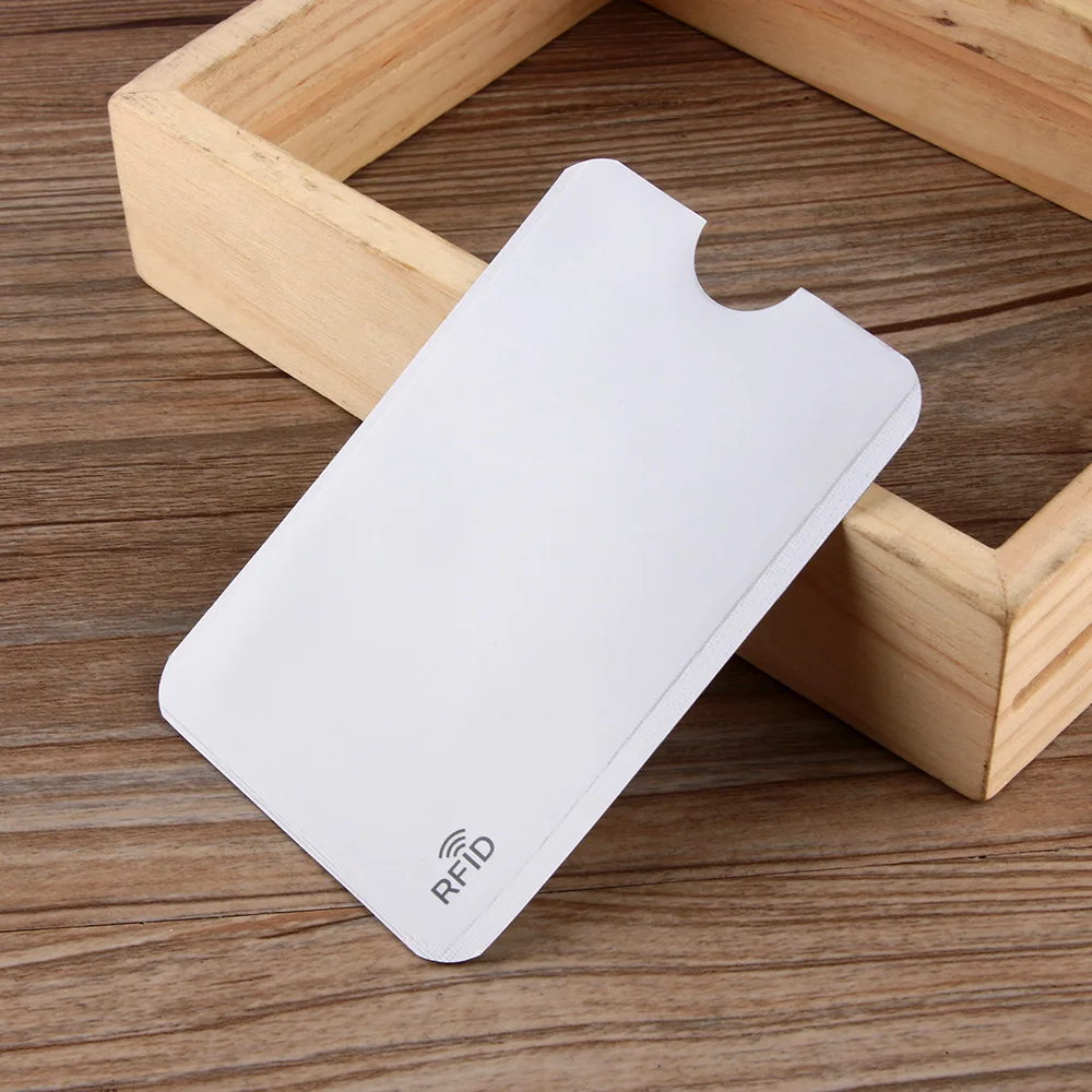 Wallet card holder card holder credit card holder credit card wallet card wallet id card holder id card case wallet card bag business card holder document card wallet 5PCS Safety Anti Theft Reader RFID Credit Card Protector Blocking Sleeve Skin Case Aluminium Bank Card cover Sleeve Wallet