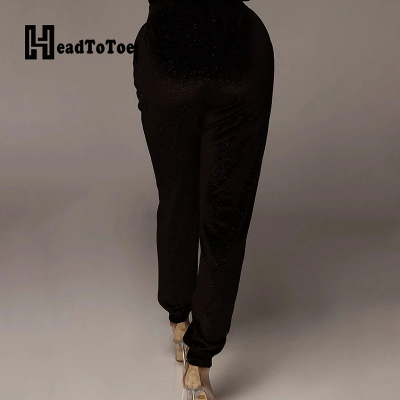 Твердые высокой талией шнурок карандаш брюки для женщин Slim Fit карманы дизайн длинные брюки