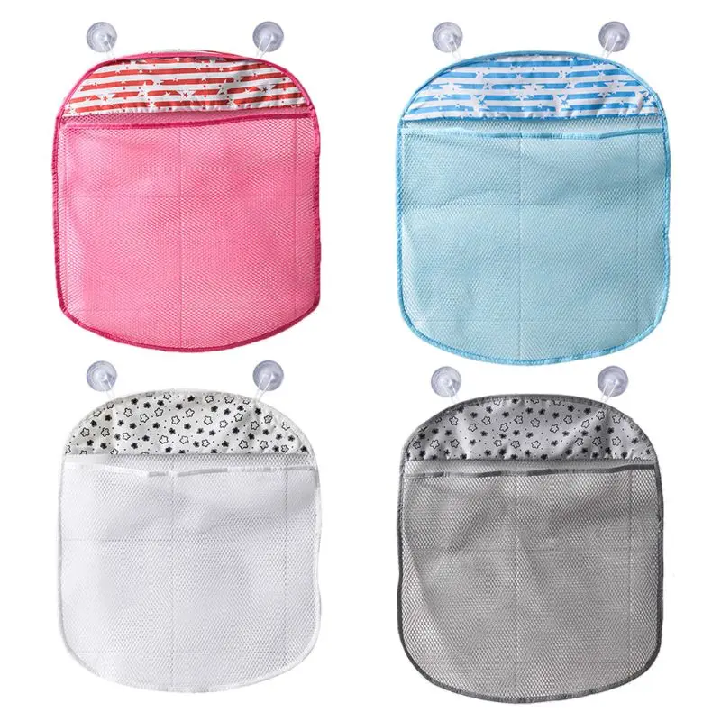 Bolsa de malla para juguetes de bebé, organizador de bañera con succión de muñeca, bolsas rojas de baño para juguetes, bolsas de almacenamiento