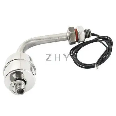 

Tank Pool Stainless Steel 26mm Ball Dia L Shaped Water Level Sensor Float Switch