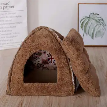 

1pc Kennel Dog Sleeping Bed Removable Foldable Cat House Warm Soft Nest Four Seasons Universal Best Price
