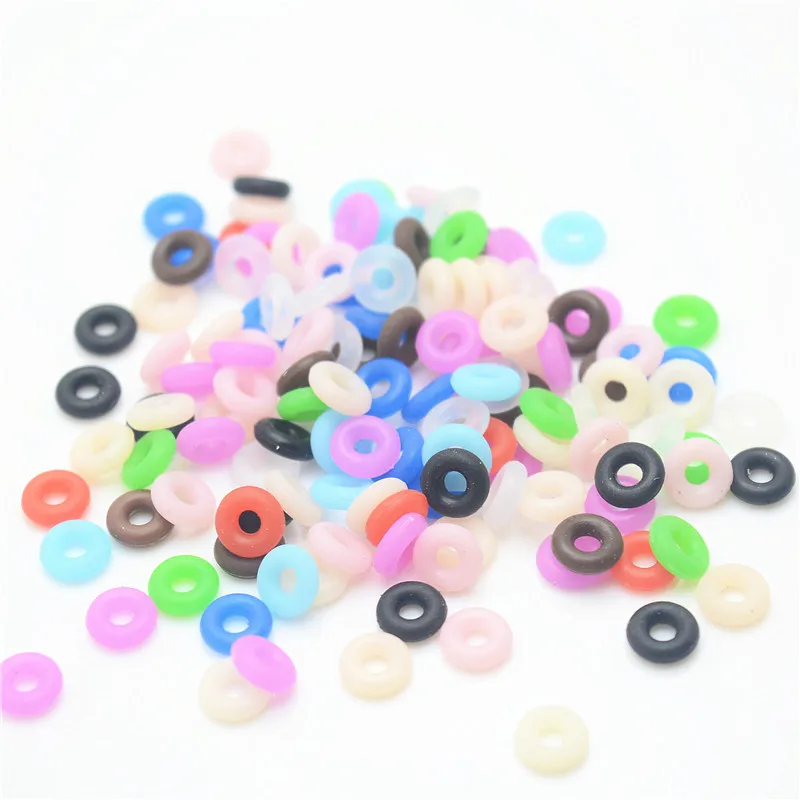 

100pcs 6x2mm White Rubber Clip Safety Stopper Bead Accessories For European Style Bracelet Necklace DIY Jewelry Making Findings