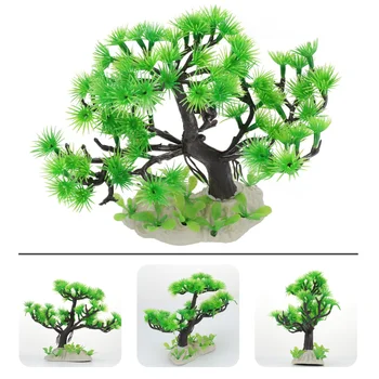 

1pc Resin Mini Pine Tree Artificial Decor Fish Tank Decor for Fish Tank