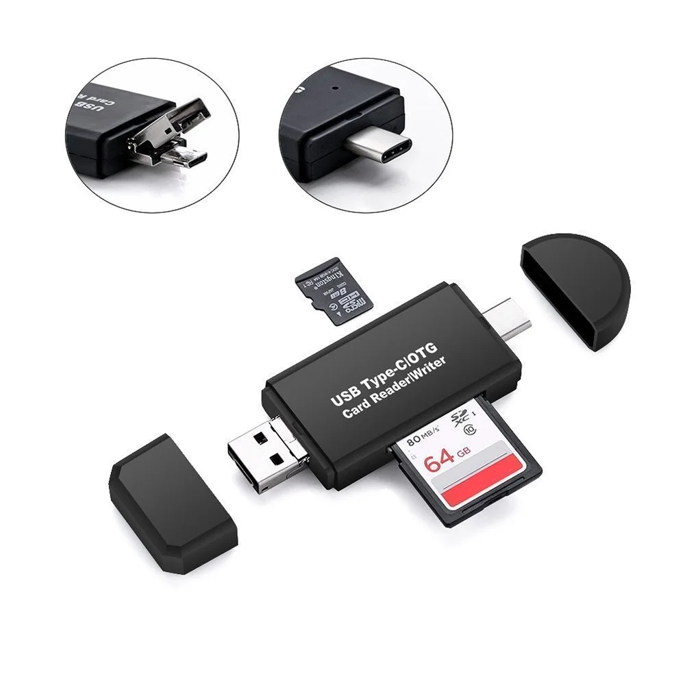 Type-c Triple Card For Samsung S8 Huawei SD/TF Phone USB Stick Accessories &amp Parts Bundlees Apple Mac Notebook |