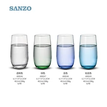 Прозрачная стеклянная чашка для рта, зеленая стеклянная чашка, 2 шт 400046/400047