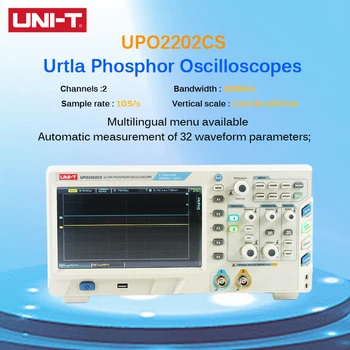 

UNI-T UNIT UPO2202CS digital Super Fluorescent Oscilloscope 1GS/s Sampling Rate 2 Channel 200MHz Bandwidth 8 "TFT LCD 28Mpts