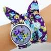 Shsby New Design Ladies Flower Cloth Wristwatch Fashion Women Dress Watch High Quality Fabric Clock Sweet Girls Bracelet Watch 6