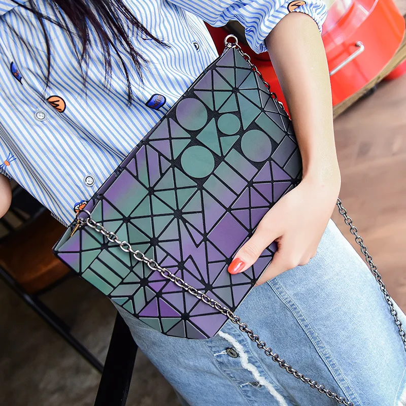 

2019 Spring And Summer New Style 5x8 Night Light Geometry Quilted Korean-style Fashion Shoulder Oblique Bag