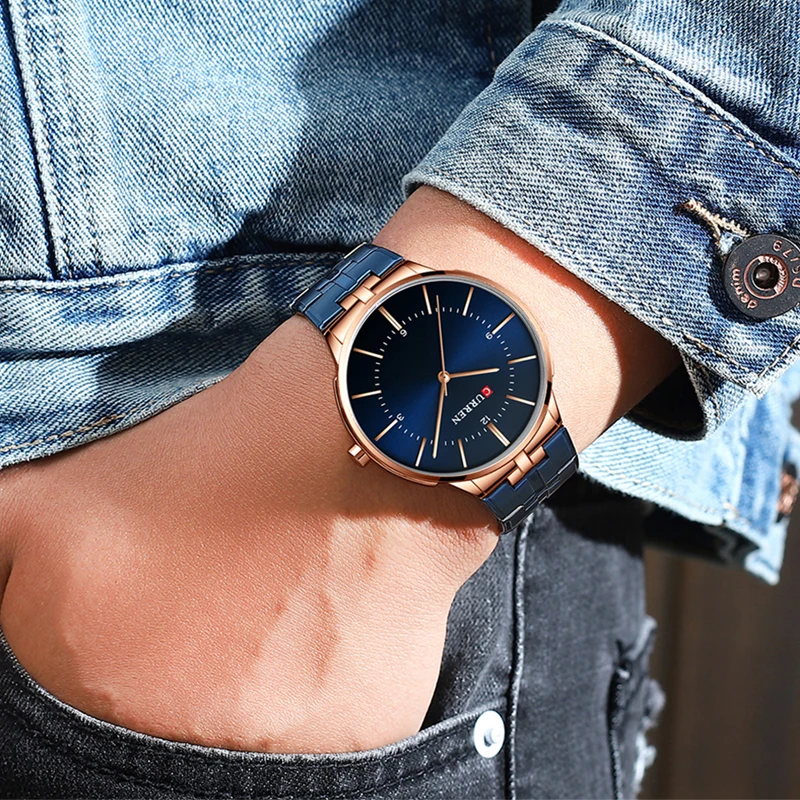 est Quartz es Luxury     Gold  for Men Simple Business Wrist Mens Clock 2019_voghion.com