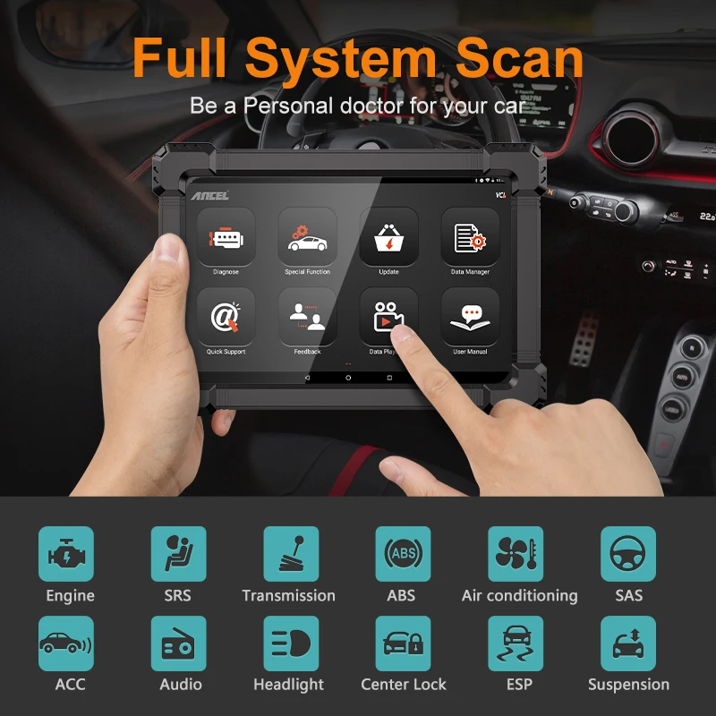 US $369.00 Ancel X7 OBD2 Scanner Professional Bluetooth Wifi Engine Full System Diagnostic Tool ABS Oil EPB Reset OBD 2 Automotive Scanner