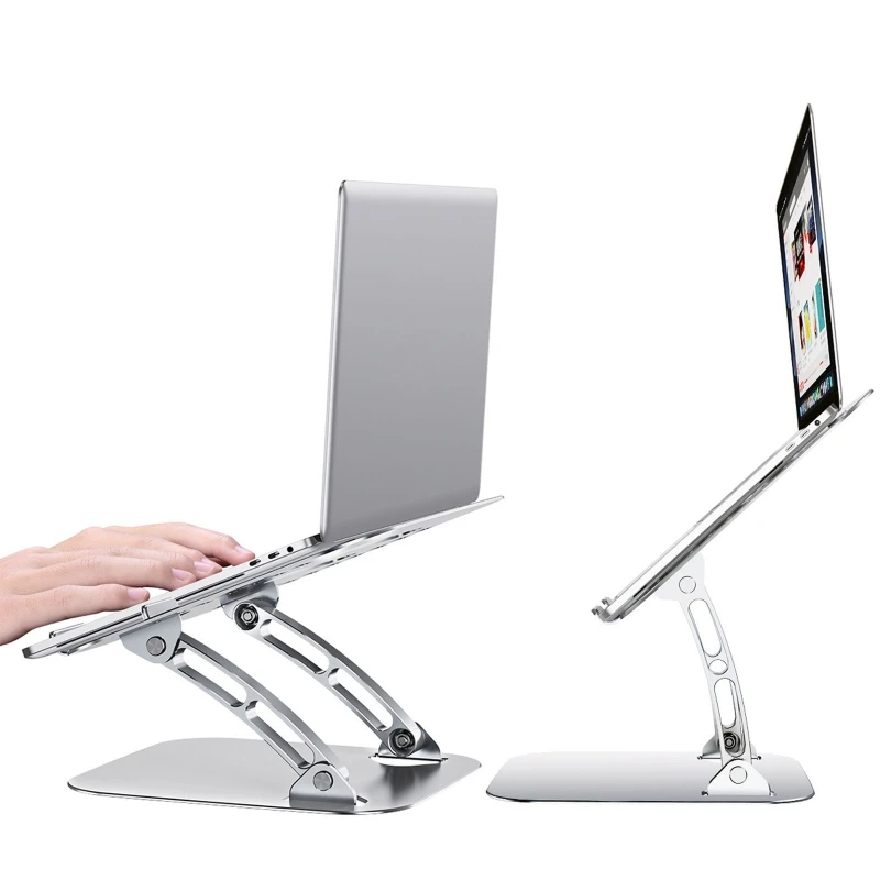 

Foldable Aluminum Height Angle Adjustable Computer Laptop Holder Stand Mount E65C