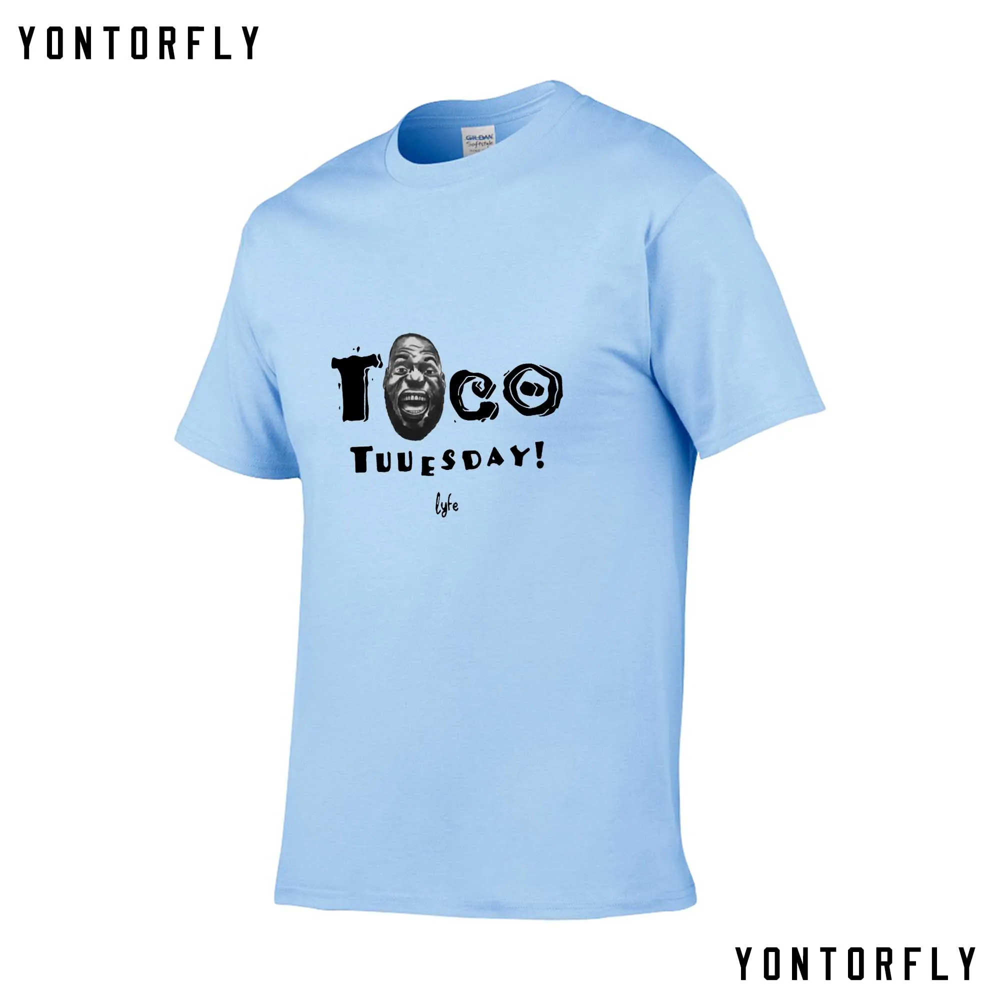 LeBron James Taco Tuesday men and Women funny shirt original Version S0243-1 - Color: Light Blue