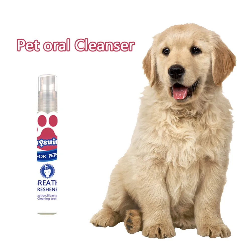 

Dog Supplies Pet Breath Freshener for Dog and Cat Healthy Dental Care Dog Fresh Breath Spray Freshens Breath HOT SALE Pet Breath