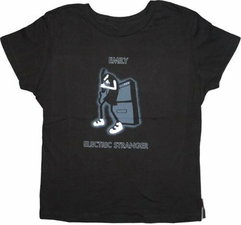 Juniors женская черная футболка с надписью Stranger Emily The | Мужская одежда