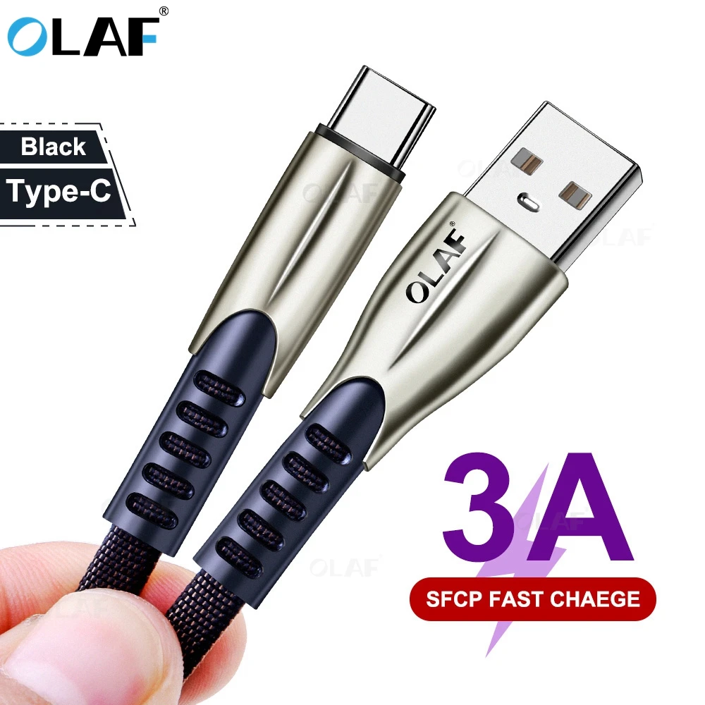 OLAF 3A USB Type C Cable for Huawei Mate 30 Pro P20 Lite Quick charge Fast Charging Type-C P30 | Мобильные телефоны и