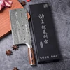 Deng knife High-grade handmade forged blade carbon steel kitchen knife Chinese chef knife vegetable cleaver kitchen Colour wood 2