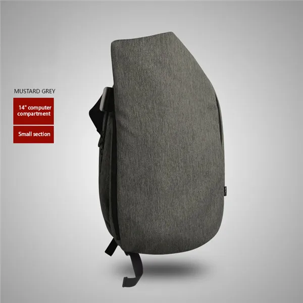 mustard gray Новинка оксфордская одежда унисекс рюкзаки в форме ведра на молнии маленькие сумки для мобильного телефона модные уличные туристические рюкзаки 8 цветов 46x30x8,5 - Цвет: mustard gray