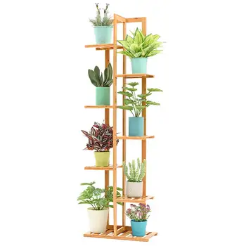 

5/6/7 Tiers Floor Flower Stand Iron Multi-layer Living Room Balcony Flower Pot Rack Wall Hanging Rreen Flower Shelf